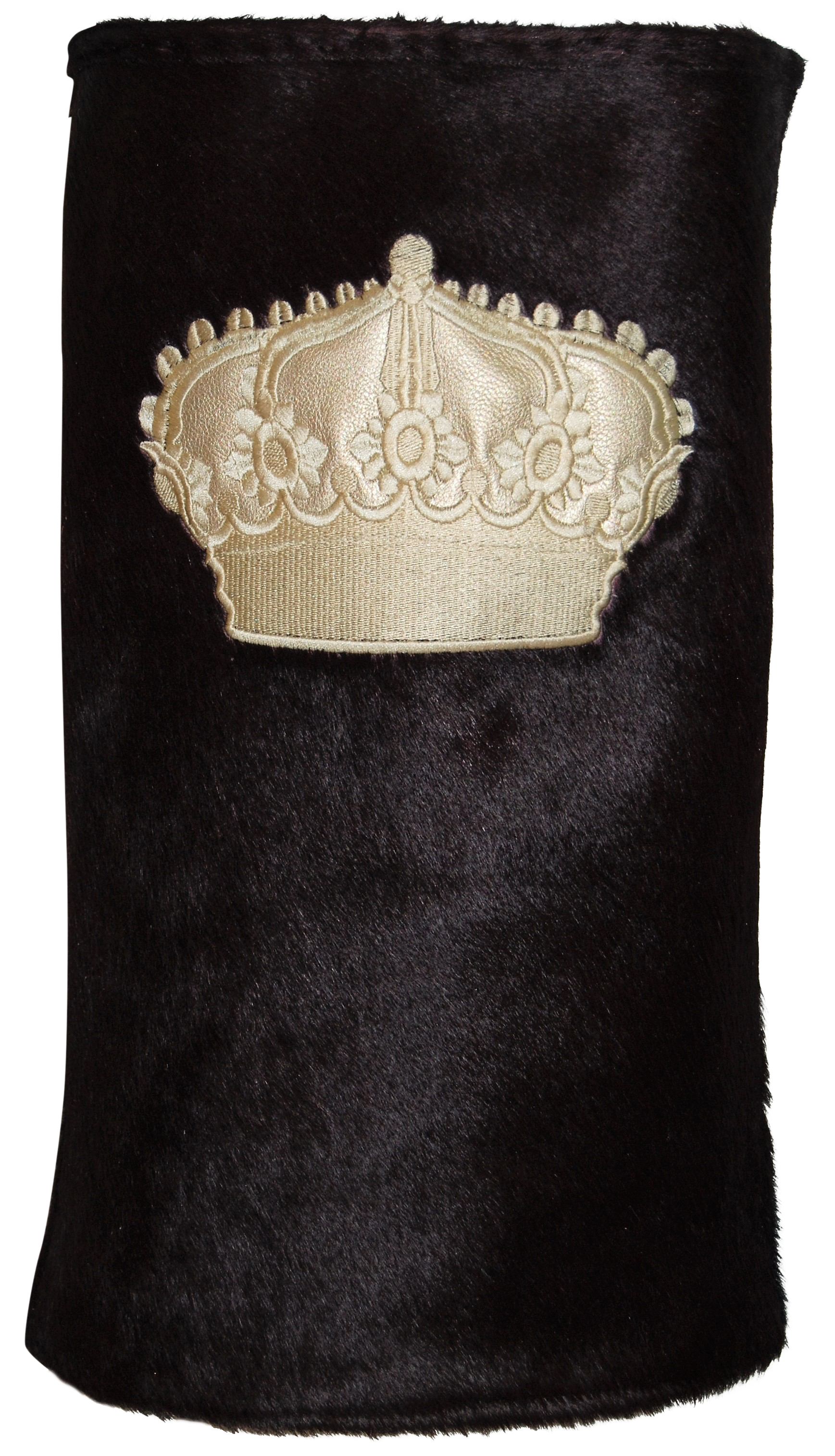 Prestige Velvet Torah Mantel — Crown Design, Prestige Collection (TM635-BK)