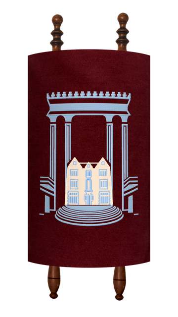 Prestige Velvet Torah Mantel — 770 Design, Classic Collection (TM780-BG)