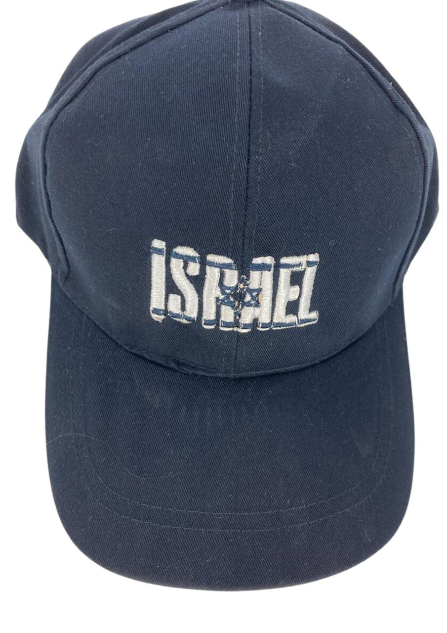 Black Cap-Embroidered "ISREAL"- Magen David (I-IC#17)