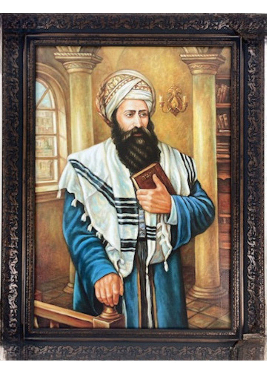 Ben Ish Chai 20" x 28" Framed Canvas-Tallis-Blue Coat (J50025LG)