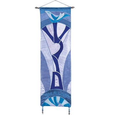 Shalom in Blue Wall Hanging