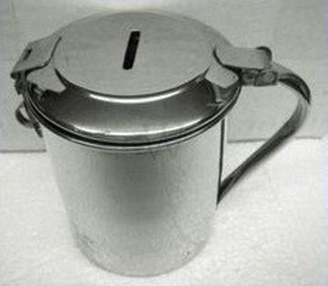 Tzedakah Box: Flat - Stainless Steel