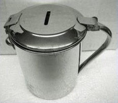 Tzedakah Box: Flat - Stainless Steel