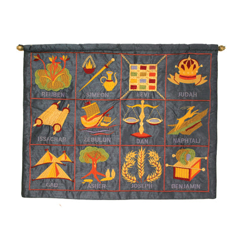 English Blue Twelve Tribes Wall Hanging