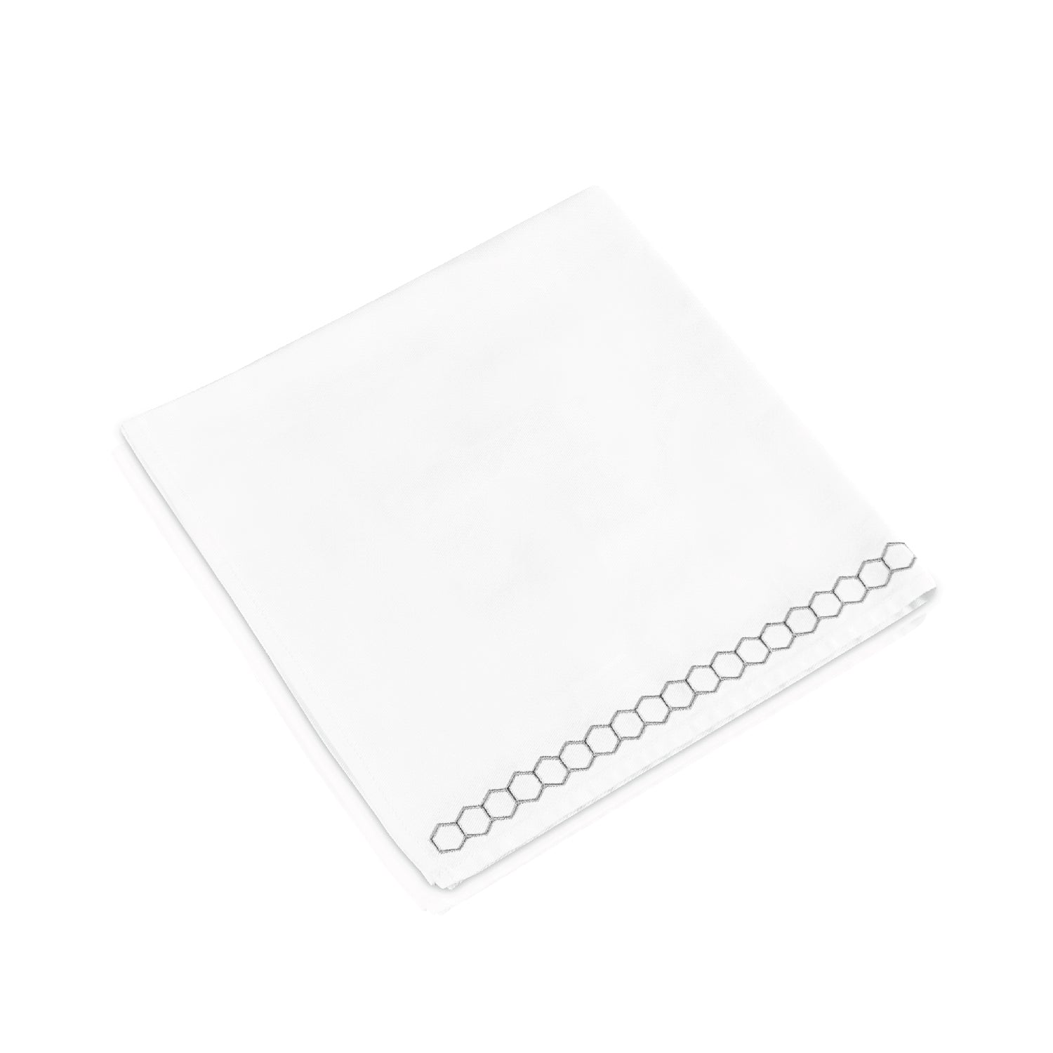 Honeycomb Cloth Napkins — Silver — Set of 4 — lucite Judaica decor | Judaica Square Lakewood