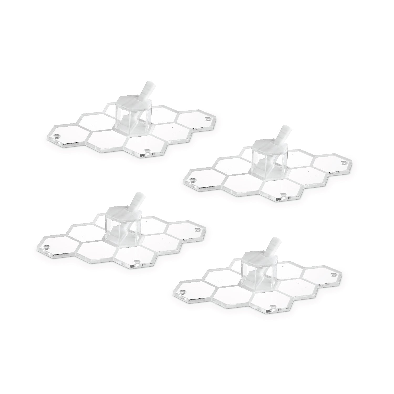 Honeycomb Personal Simanim Trays — Set of 4 — lucite Judaica decor | Judaica Square Lakewood