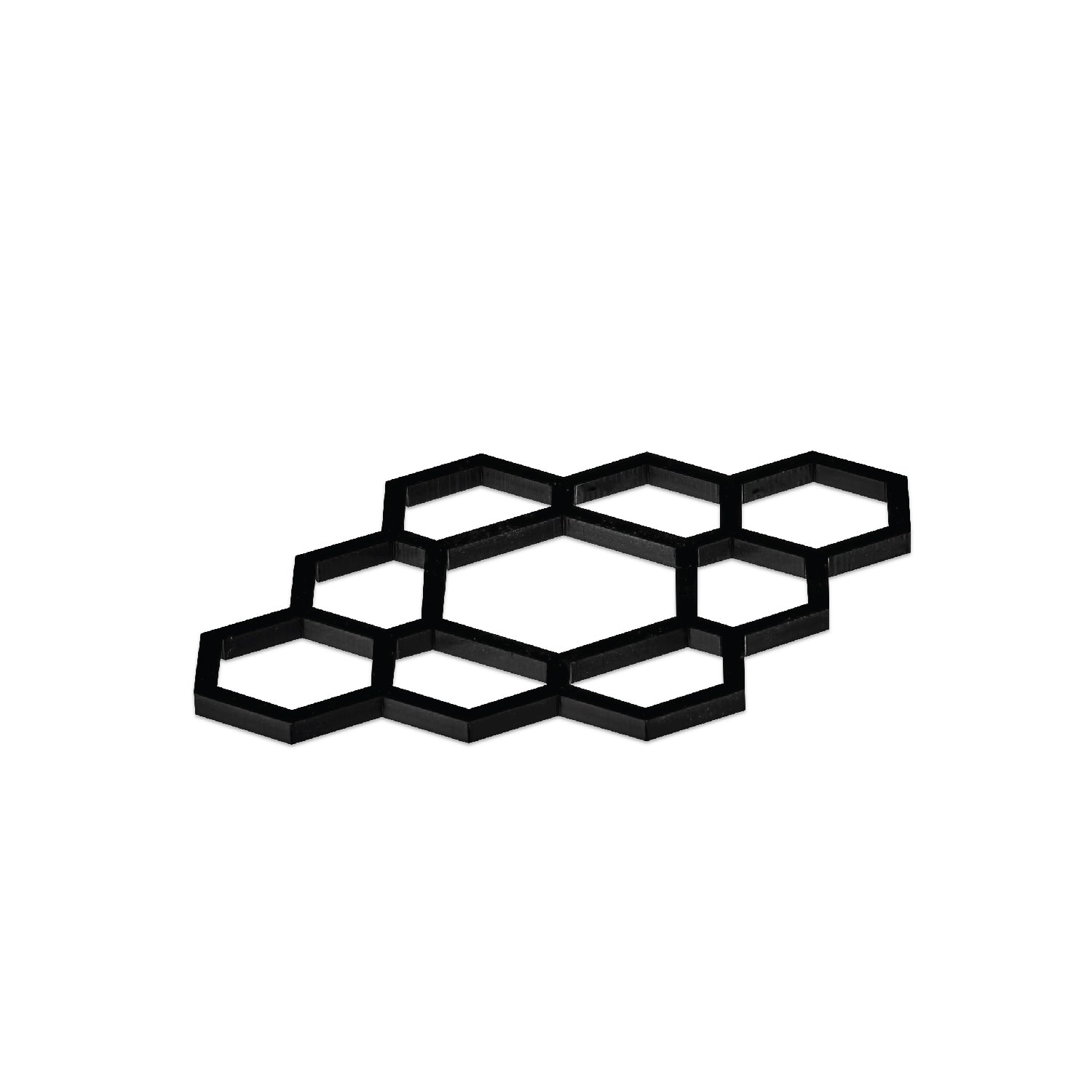 Honeycomb Napkin Rings — Black — Set of 4 — lucite Judaica decor | Judaica Square Lakewood