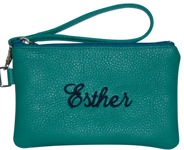 Prestige Custom Leather Accessory (Wristlet-Aqua)
