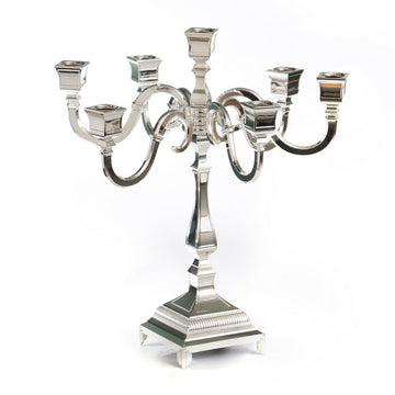 Candelabra, 7 Branch Silverplate, 14 Inch, front view