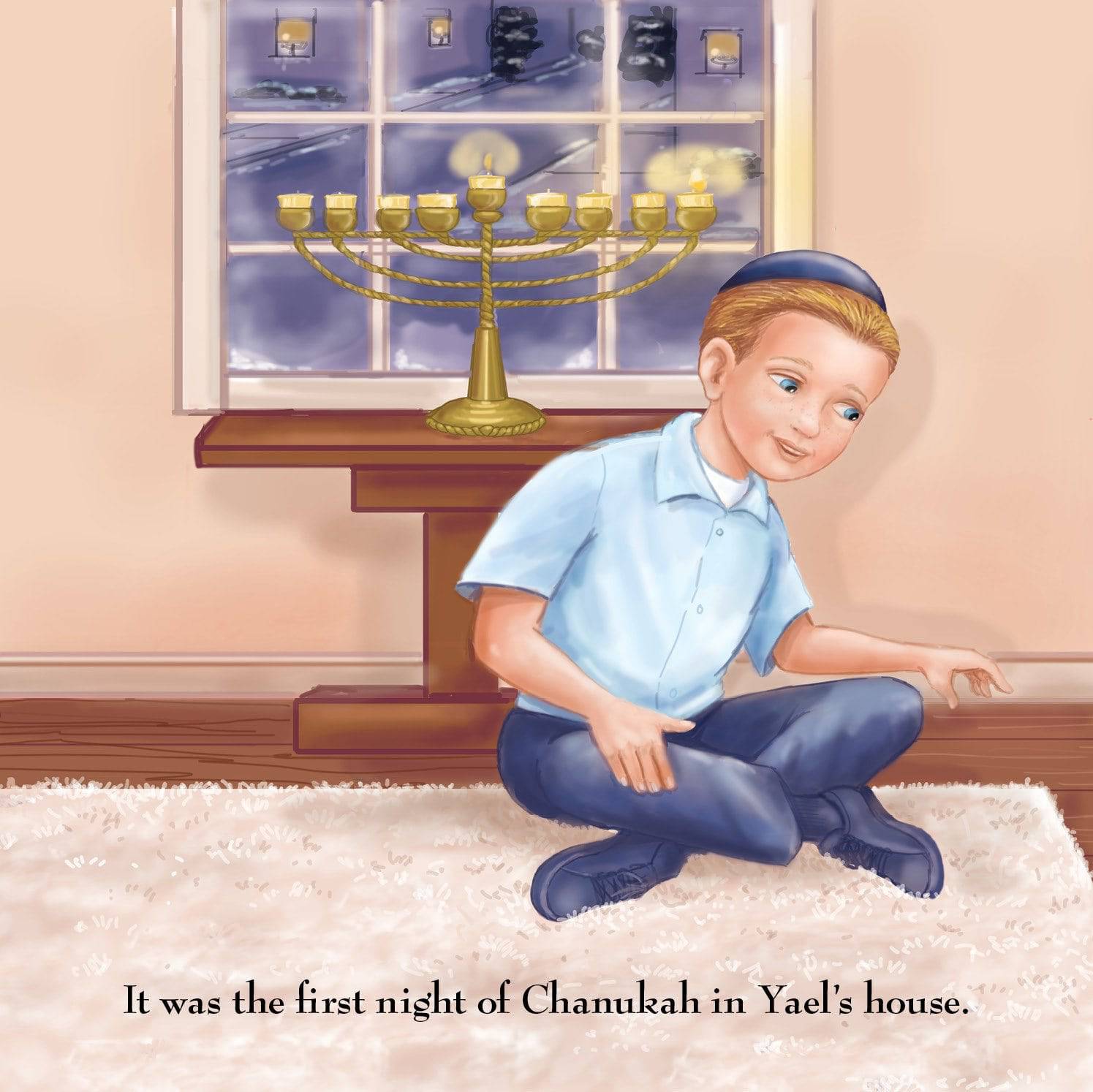Yael and the Shining Menorah Lights | Judaica Square