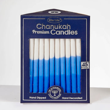 Rite Lite Premium Chanukah Candles, Blue, Light Blue and White