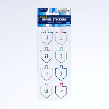 Rite Lite Chanukah Jewel Stickers, 2 Sheets, 9.5 x 3.75 Inch