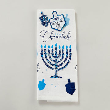 Rite Lite Chanukah Mosaic Printed Cotton Towel, 15 x 24 Inch