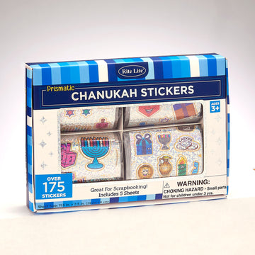 Rite Lite Box of 175+ Chanukah Prismatic Stickers