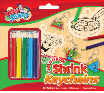 Izzy n Dizzy Chanukah shrink art keychain kit