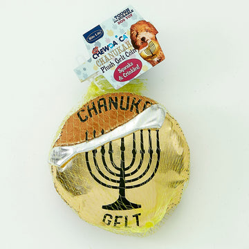 Rite Lite Chewdaica Chanukah Gelt, Dog Toy Plush, Crinkle Paper