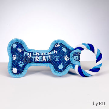 Rite Lite Chewdaica Chanukah Bone Squeaky Dog Toy
