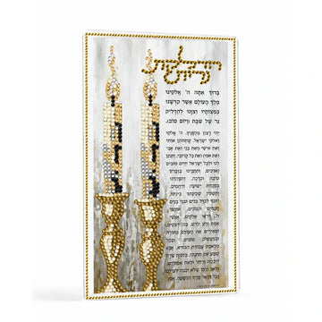 Diamond Art Hadlokas Neiros Card - Candlesticks — lucite Color-In Card