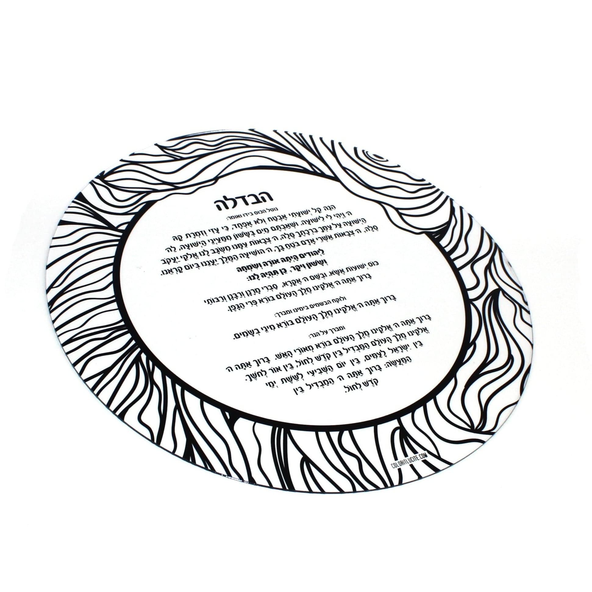 Color It Acrylic Havdalah Plate: Elegant Clear Lucite Ritual Display Tray