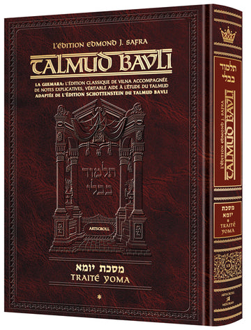 Yoma volume one in the French elucidated Talmud, opening the tractate at daf 2a through 46b