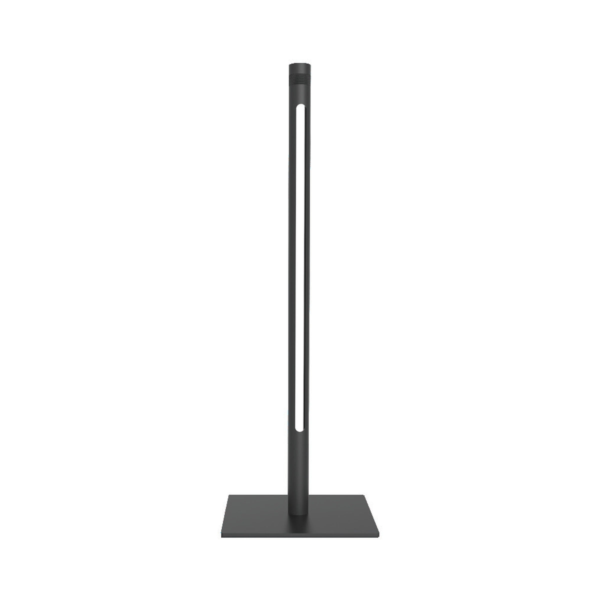 EZglow Modern Shabbos Lamp in Black — front view | Judaica Square