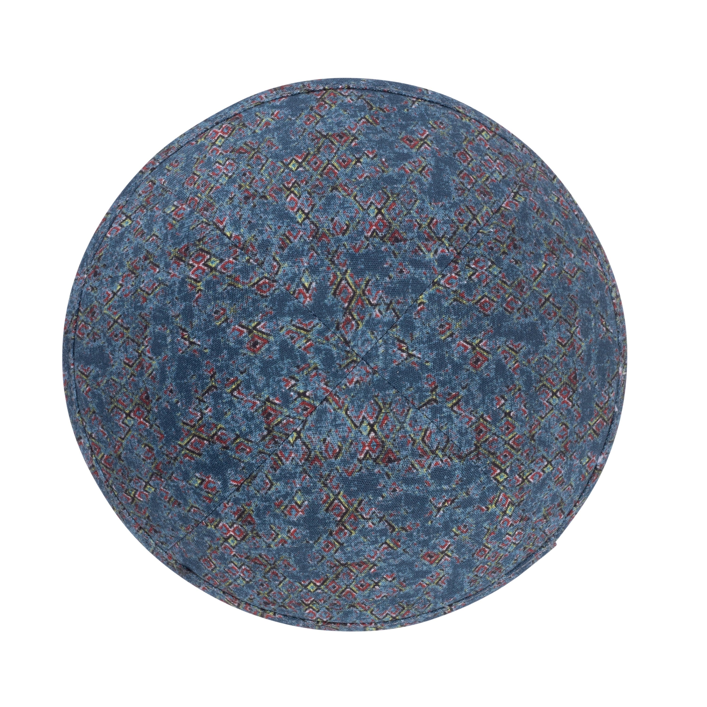 Cotton Kippah - side view showing six-panel design