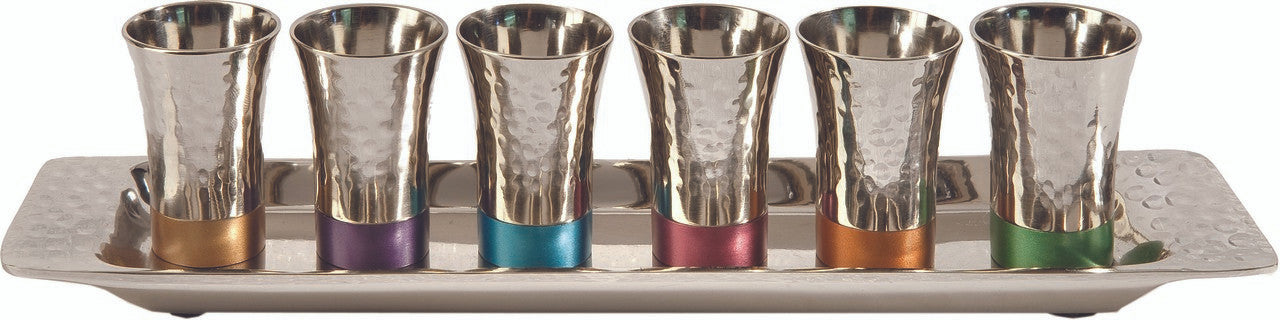 Emanuel Hammered Liquor Set 6 Cups- Multicolor (EM-GA2)