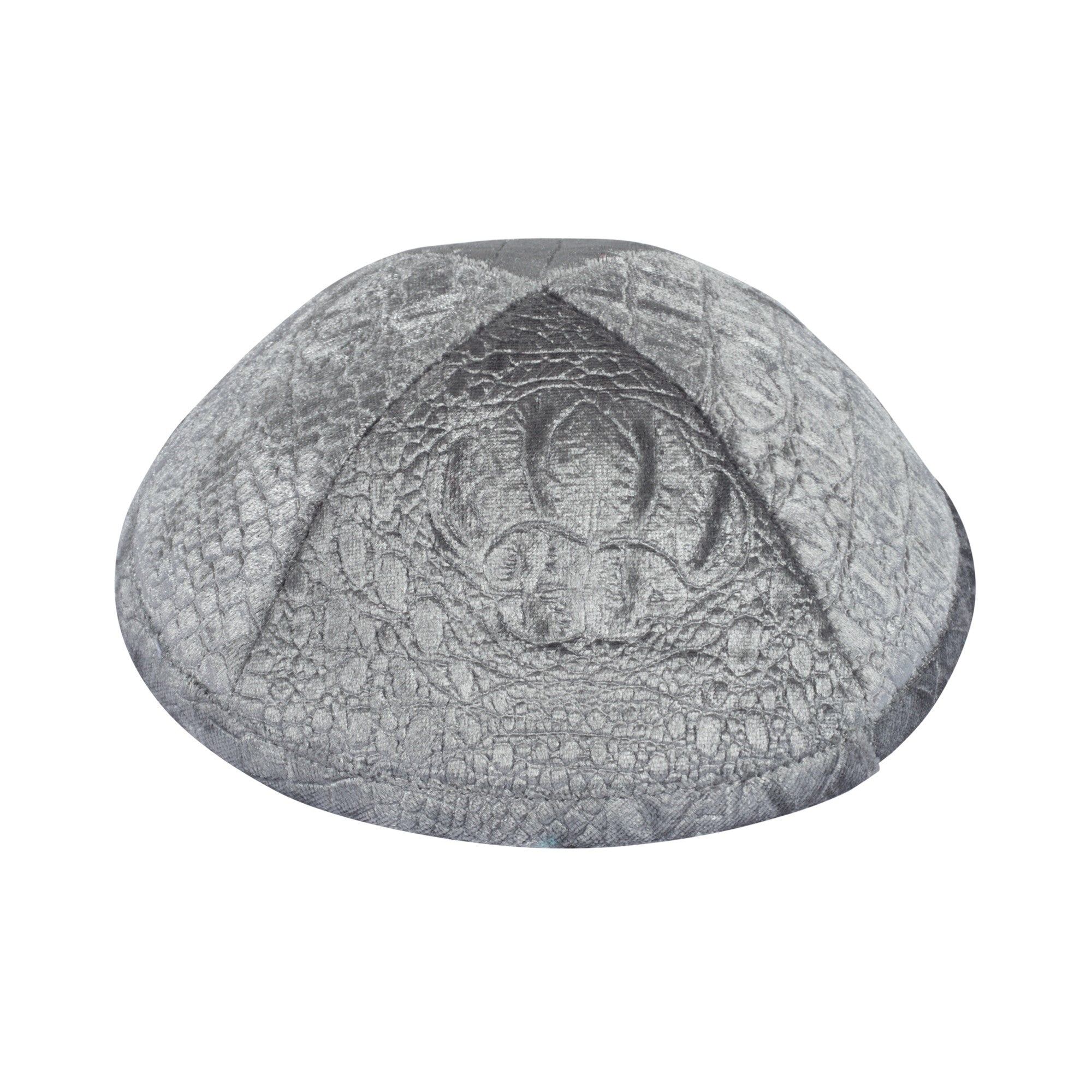 Gray Velvet Kippah for Bar Mitzvah - iKippah by Judaica Square