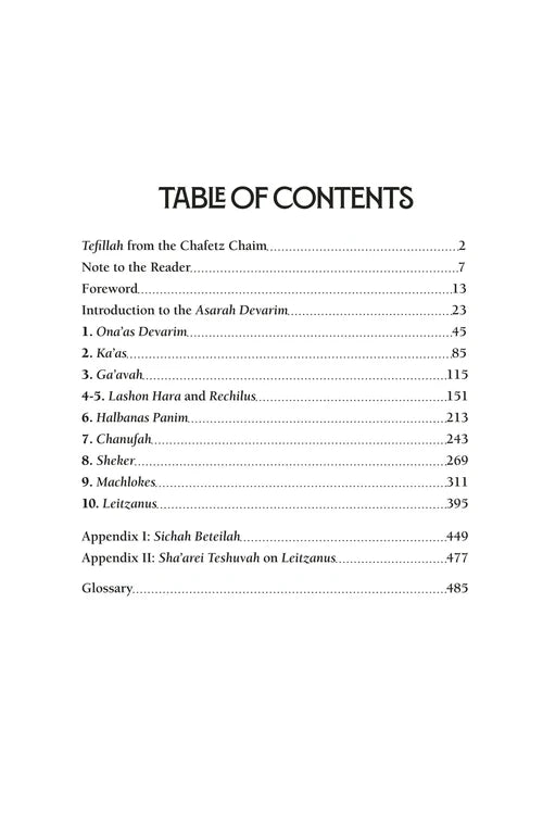 Asarah Devarim - The 10 Commandments of Speech