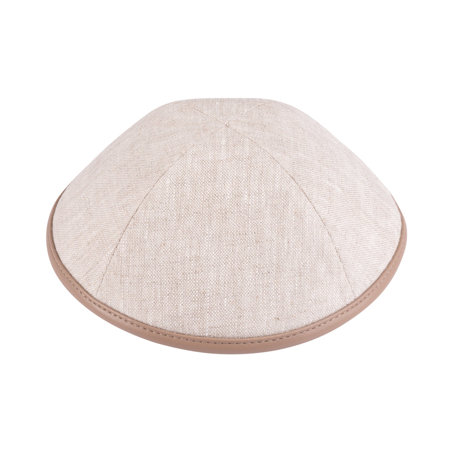 Tan Linen Kippah - iKippah by Judaica Square