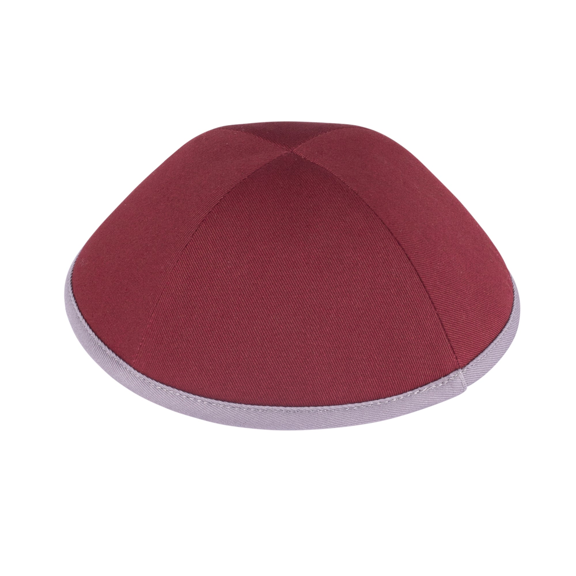 Burgundy Cotton Kippah for Boys - iKippah by Judaica Square
