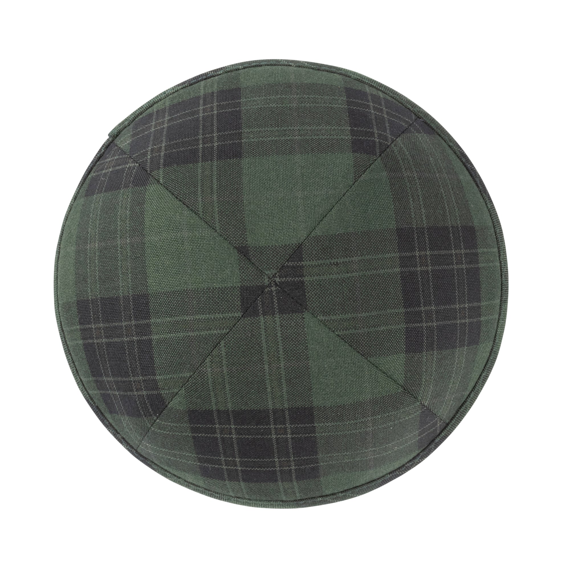 Black Yarmulka Kippah - side view showing six-panel design