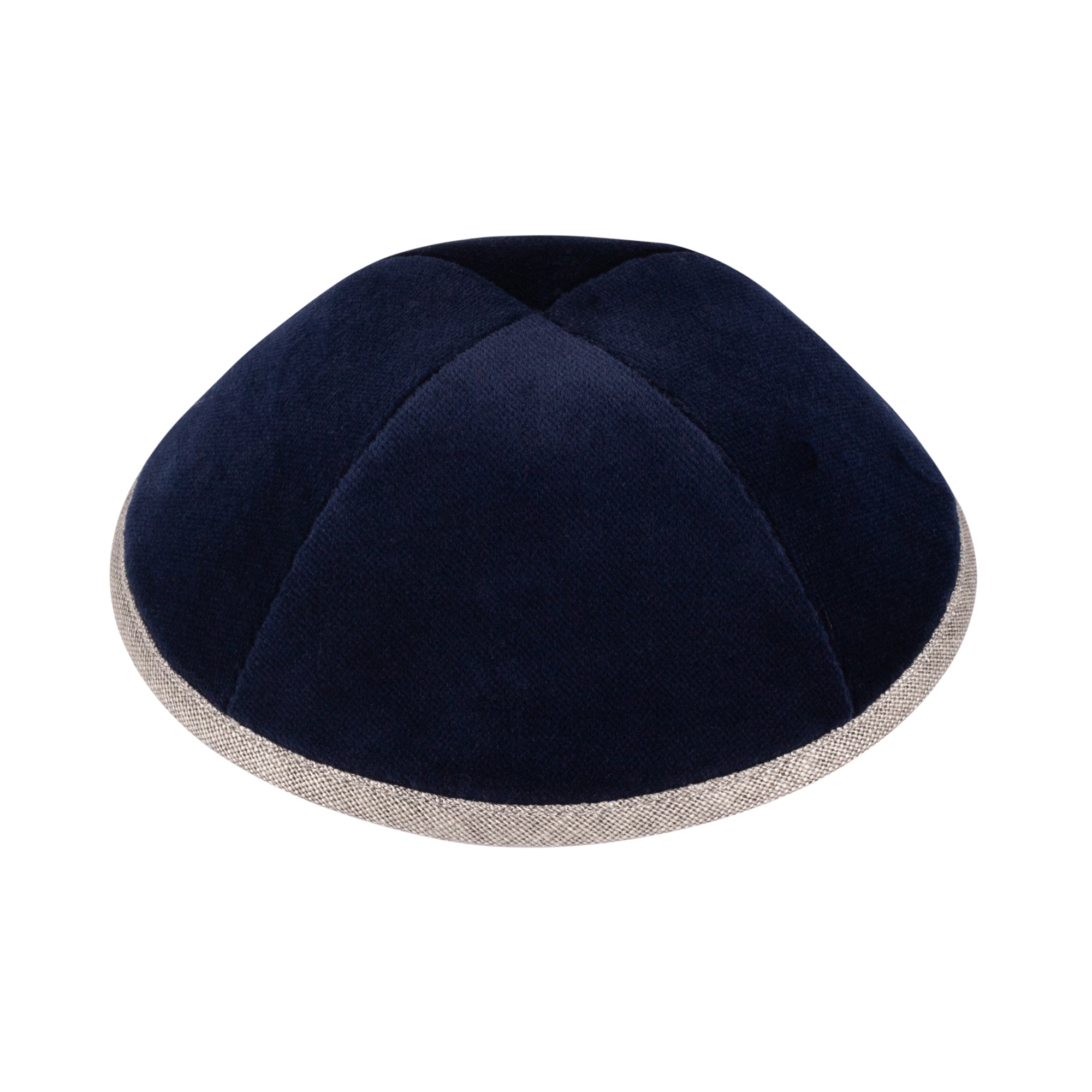 Navy Velvet Kippah for Bar Mitzvah - iKippah by Judaica Square