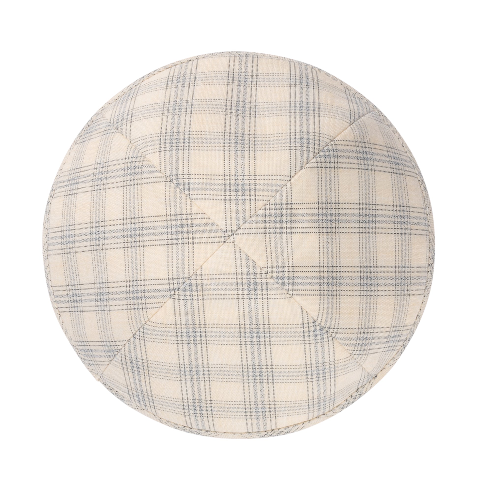 Cream Yarmulka Kippah - side view showing six-panel design