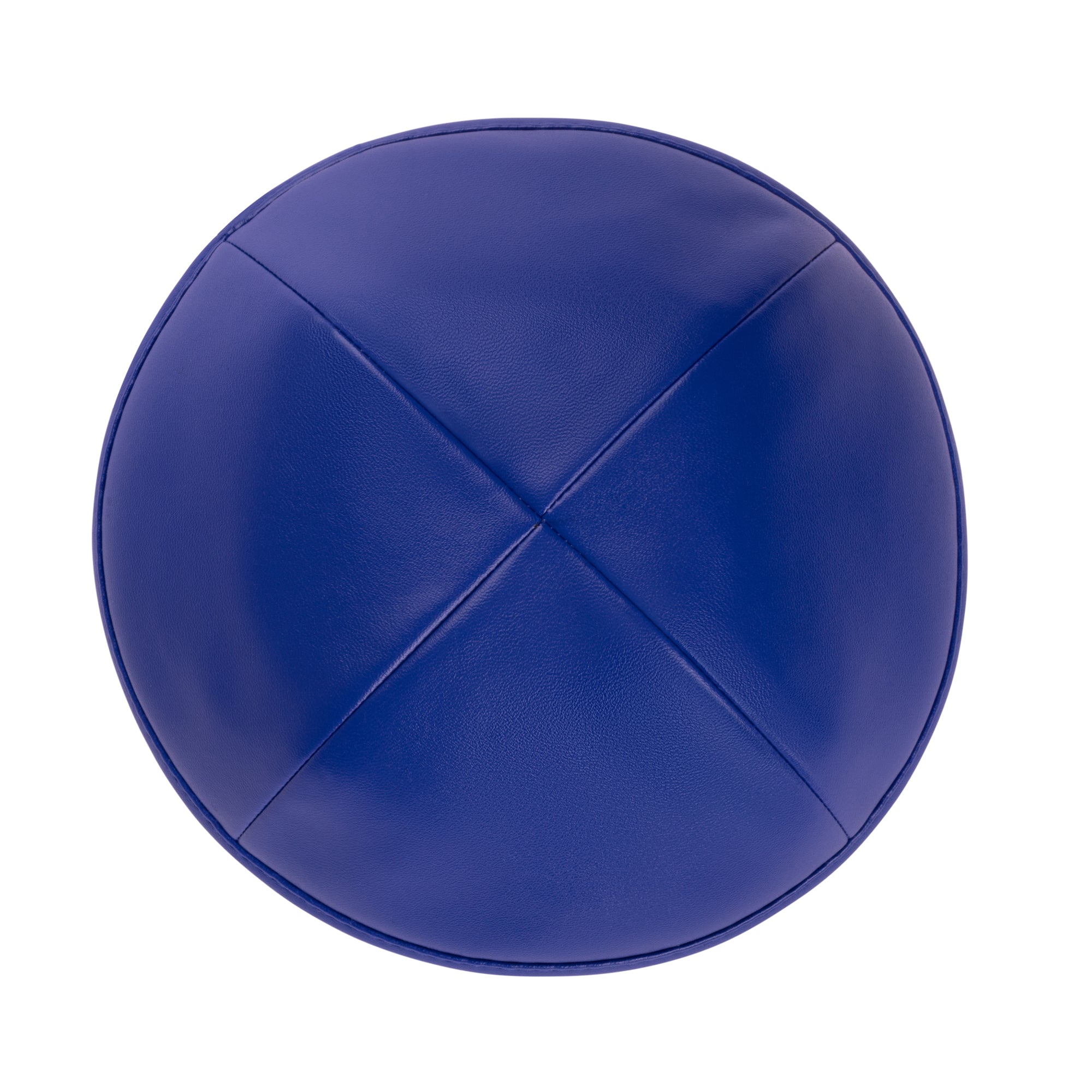 Royal Leather Kippah - side view showing six-panel design