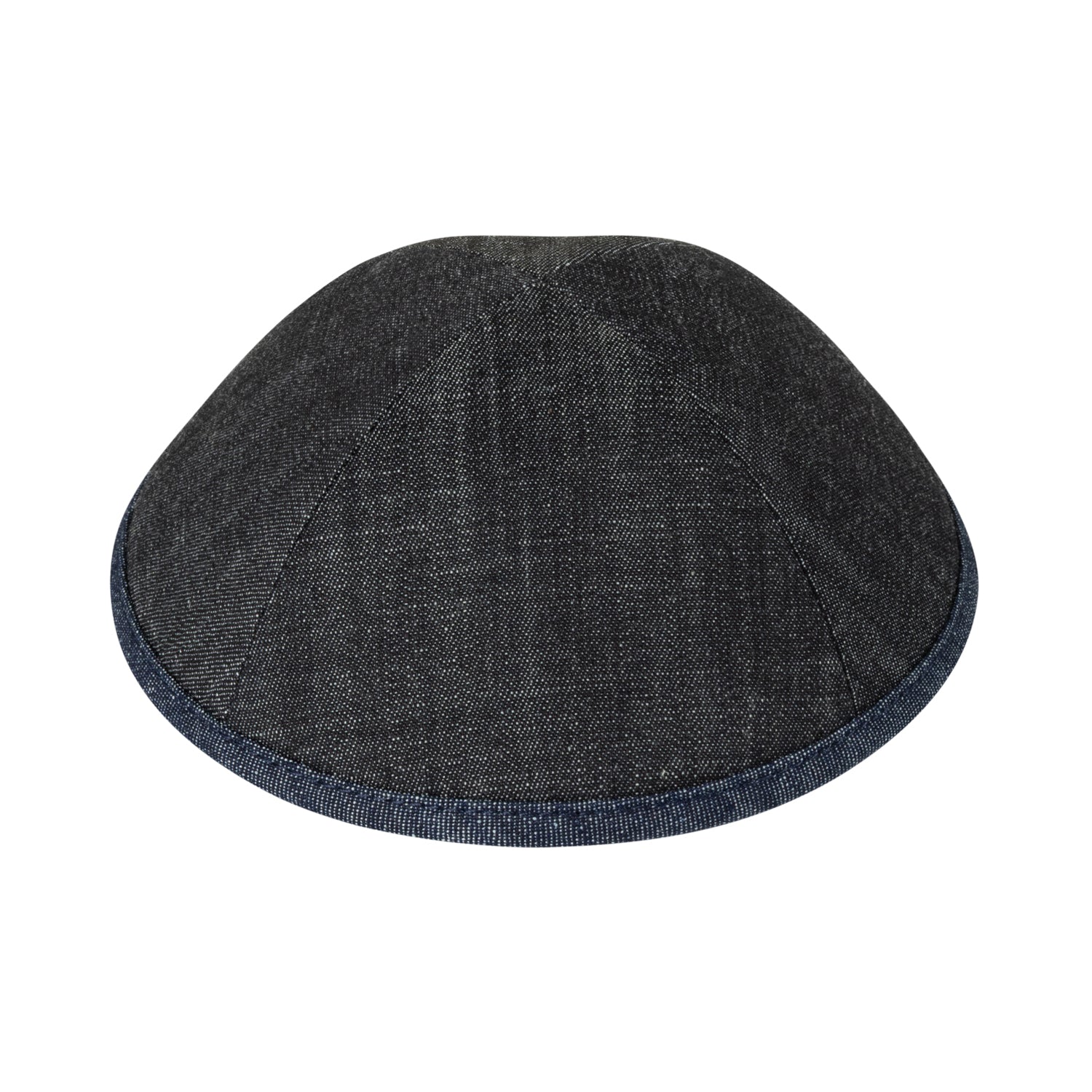 iKippah Black Denim w/ Navy Denim Rim Yarmulka
