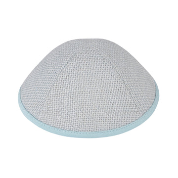 Light blue burlap iKippah kippah / yarmulke