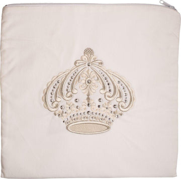 White velvet regal crown tallis bag design #181 | Judaica Square Lakewood