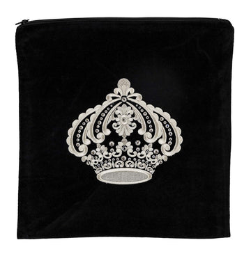 Regal embroidered crown velvet tallis and tefillin bag #181 | Judaica Square Lakewood