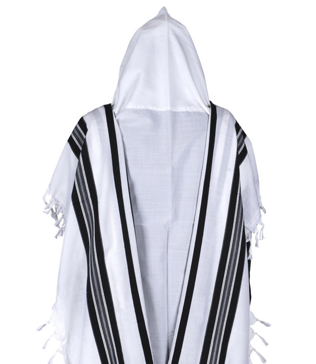 Kal Kanesher Wool Tallis - Judaica Accessories