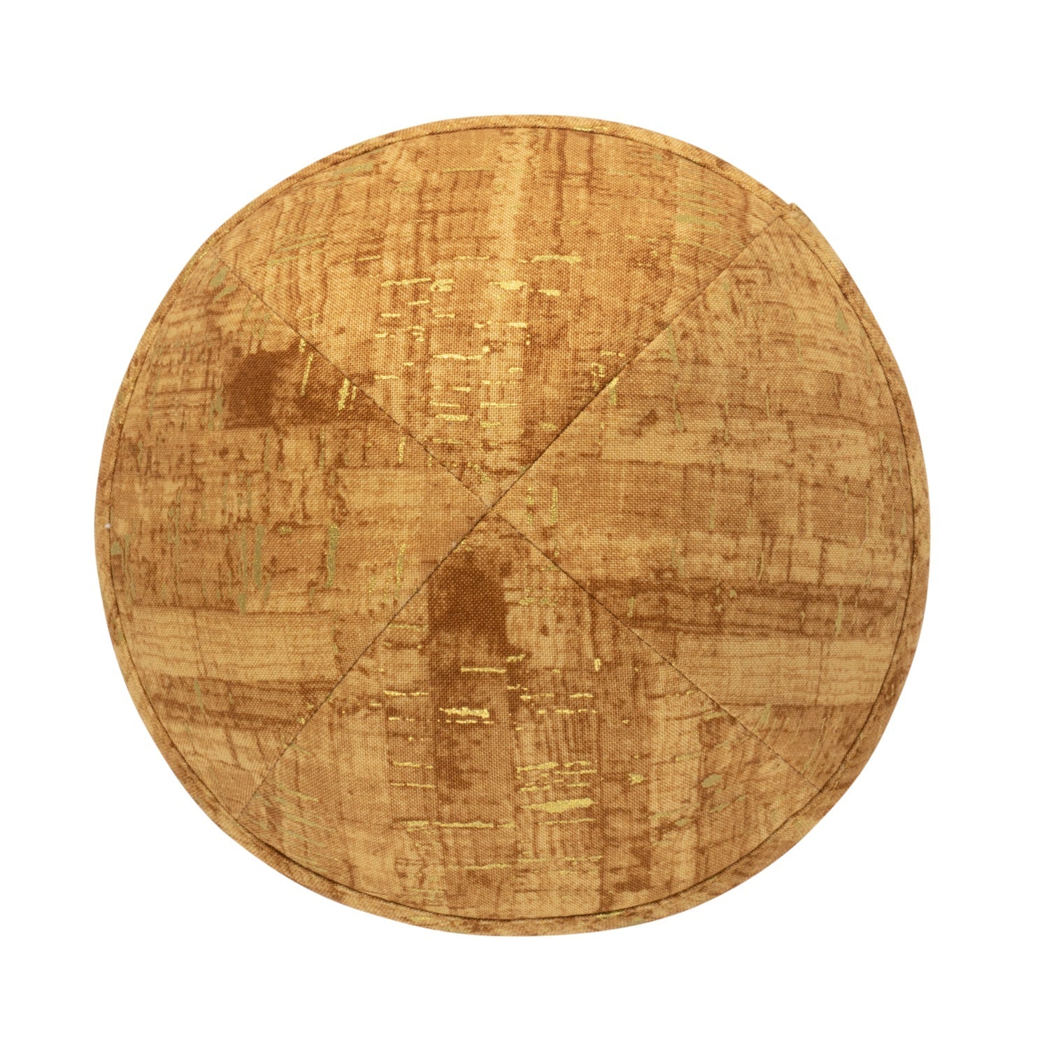 Camel Yarmulka Kippah - side view showing six-panel design