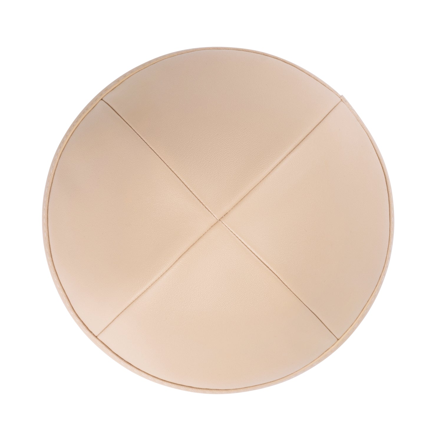 Leather Kippah - side view showing six-panel design