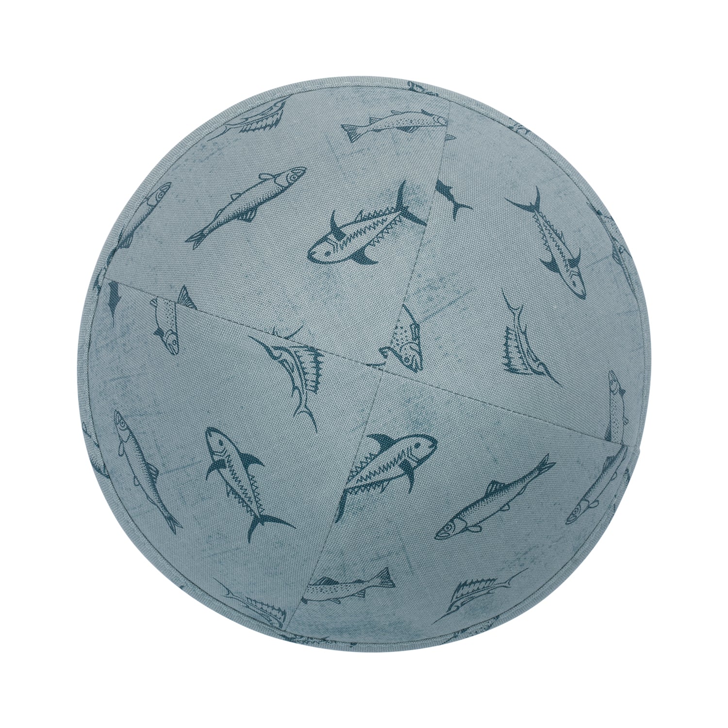 Cotton Kippah - side view showing six-panel design