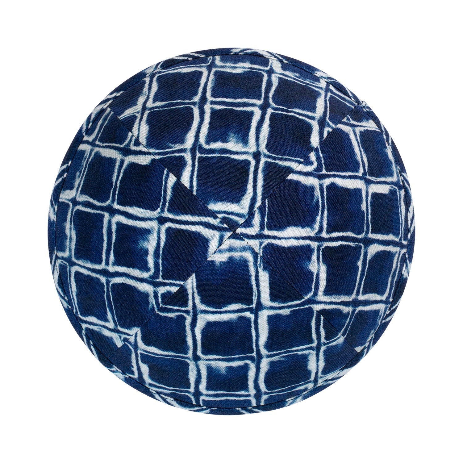 Cotton Kippah - side view showing six-panel design