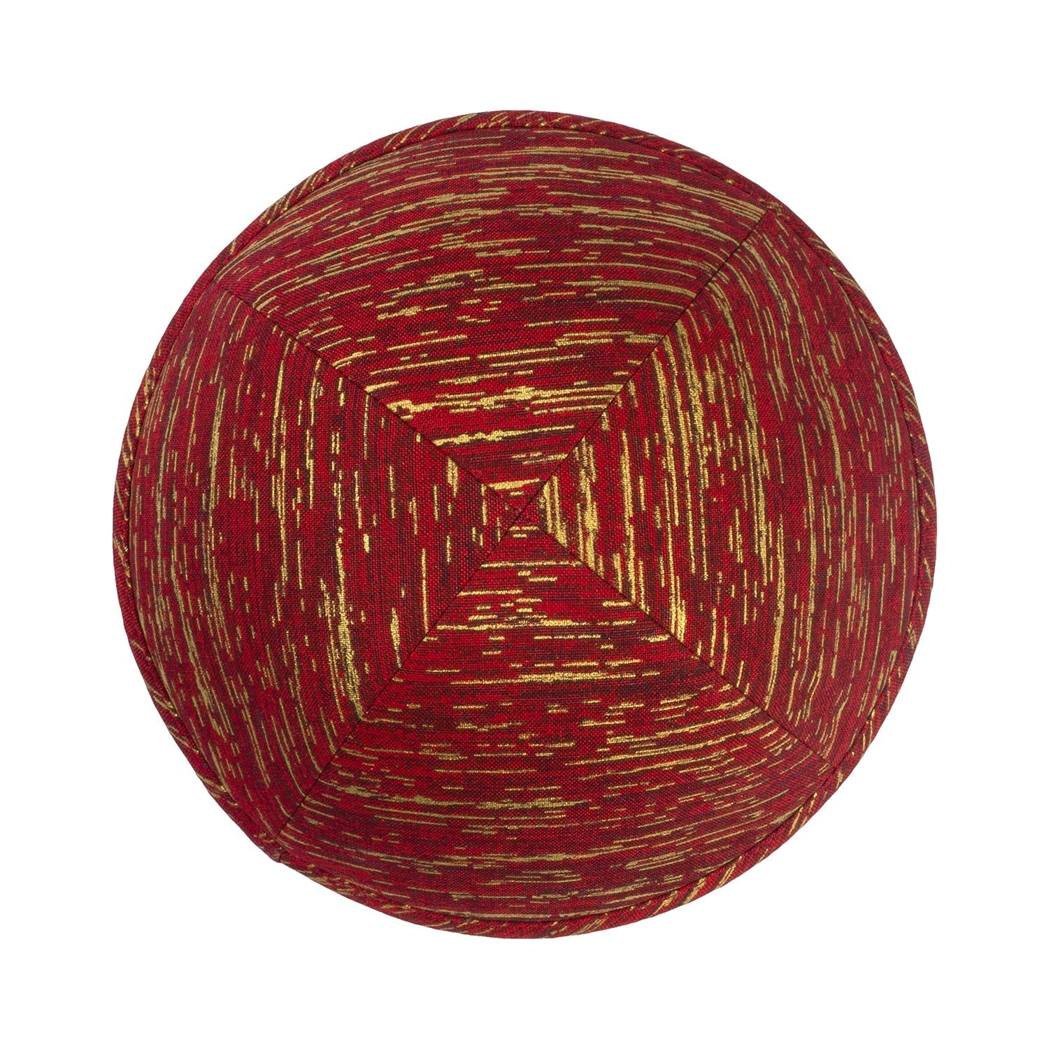 Cotton Kippah - side view showing six-panel design
