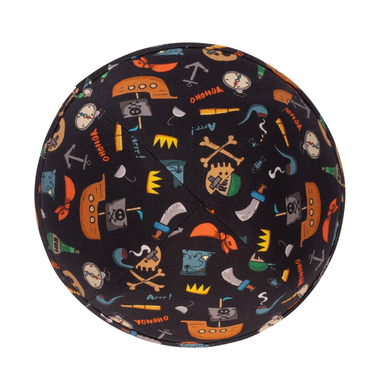 Yarmulka Kippah - side view showing six-panel design
