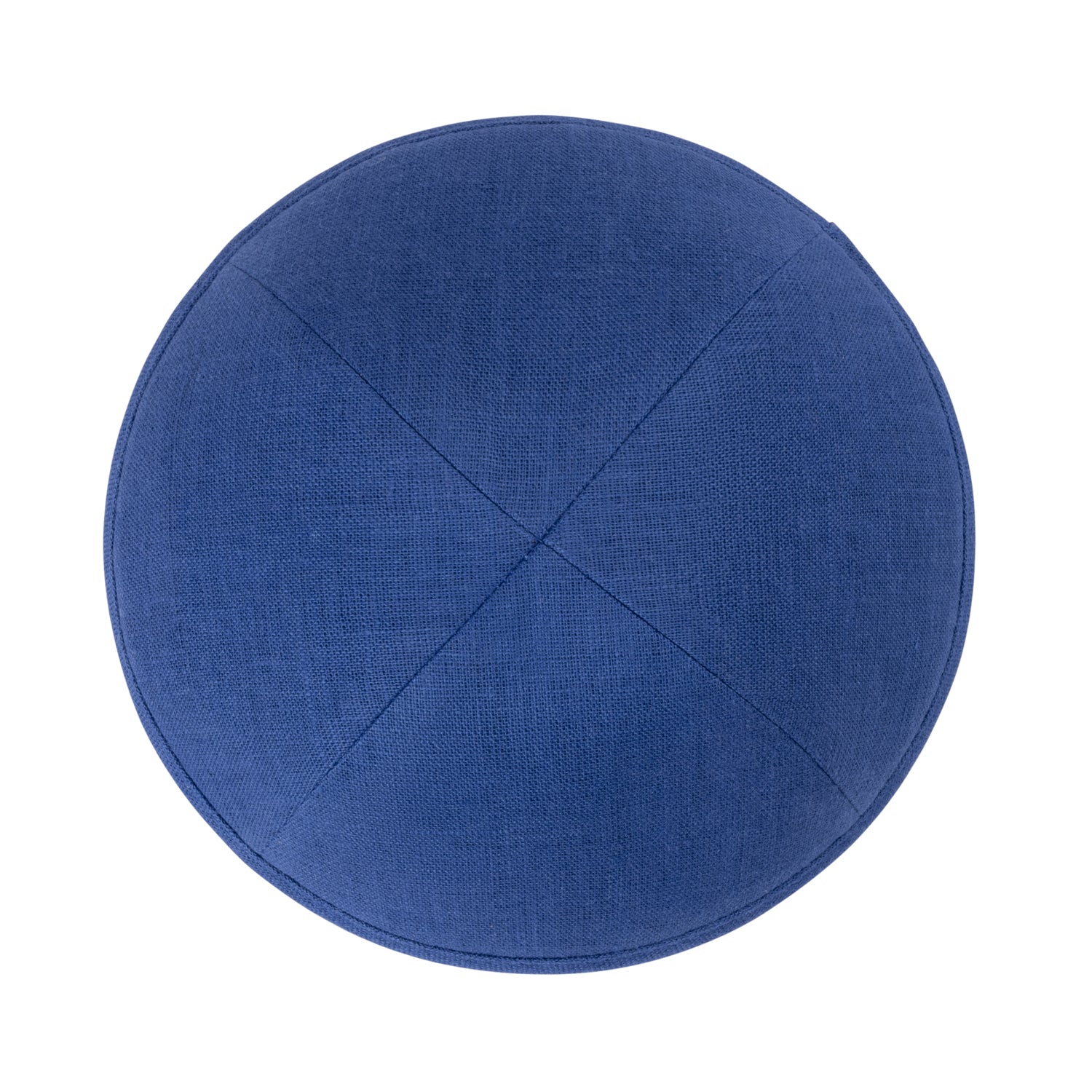 Royal Linen Kippah - side view showing six-panel design