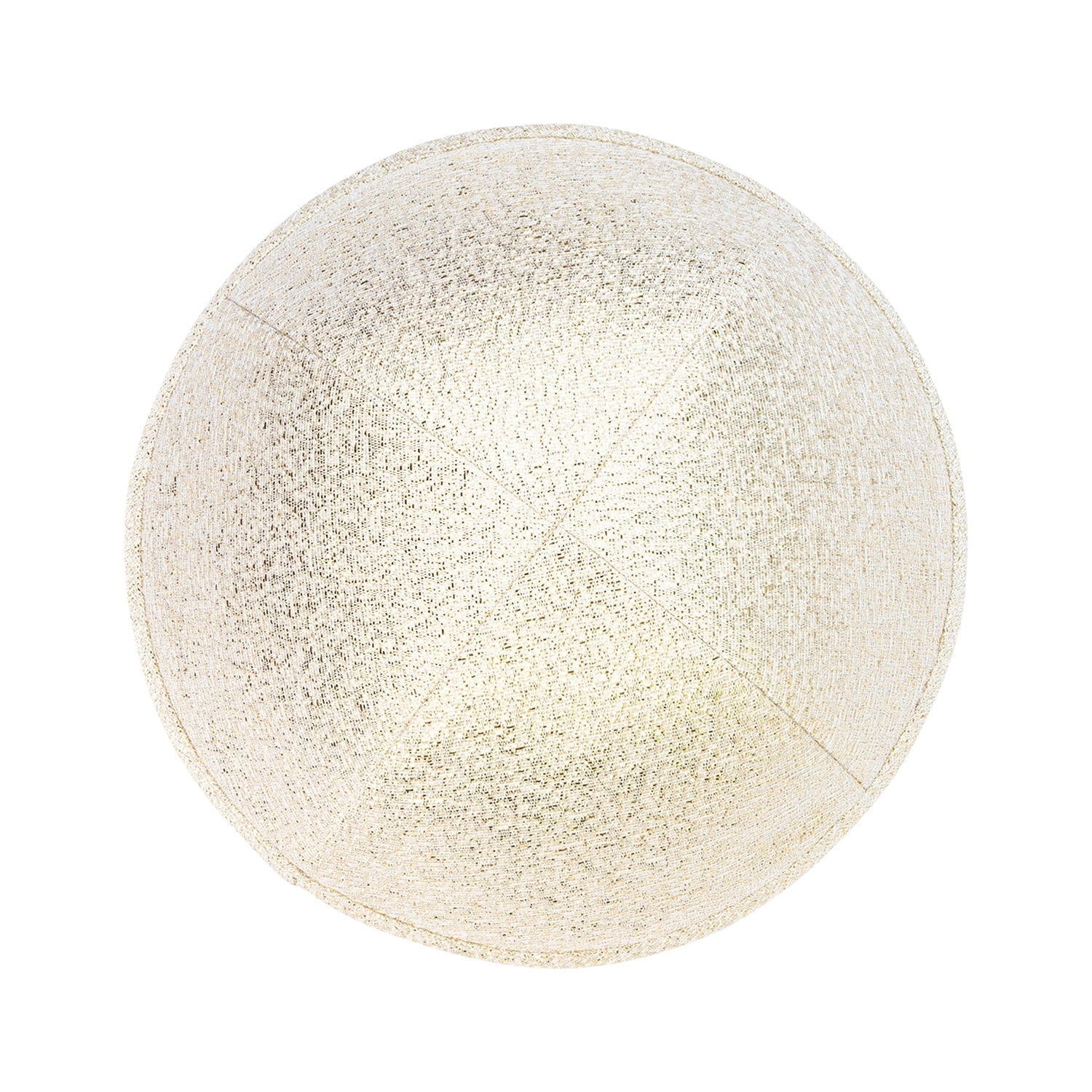 Gold Cotton Kippah - side view showing six-panel design