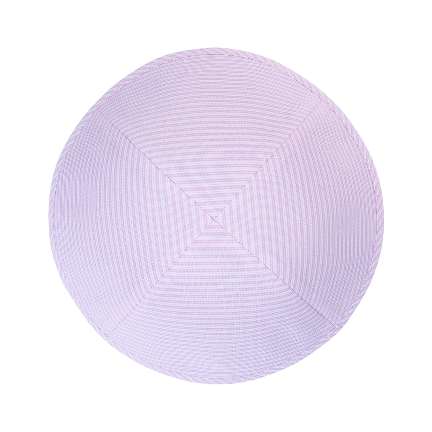 Pink Cotton Kippah - side view showing six-panel design