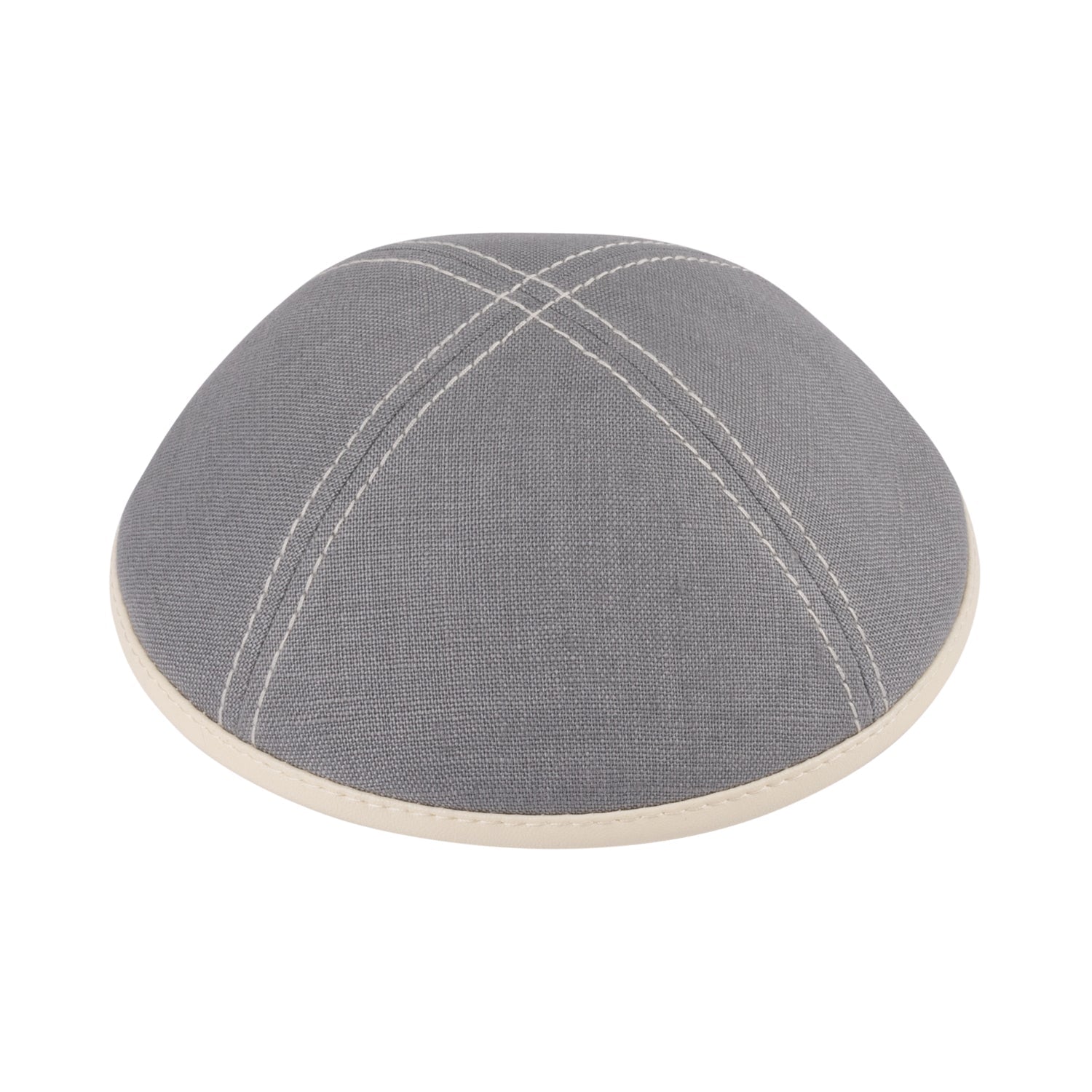 Gray Linen Kippah - iKippah by Judaica Square
